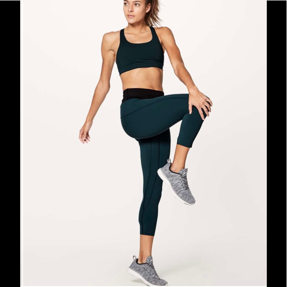 Lululemon Run The Day Crop 17” Submarine Black 4
